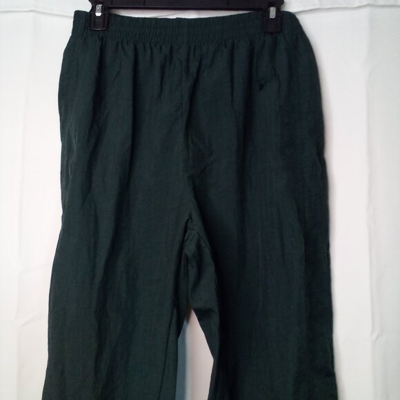 Reebok Track Pants Men M Vintage 100% Nylon Zipper Ankle Green - Picture 7 of 16